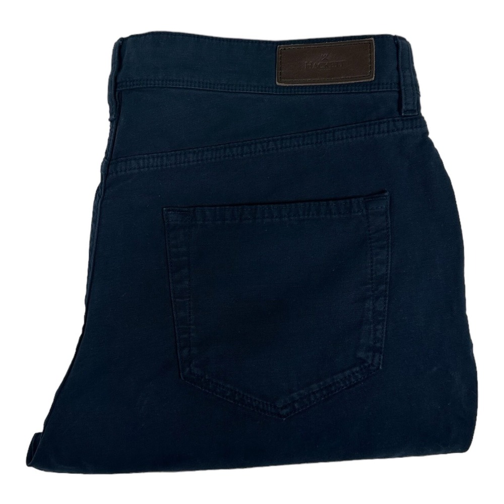Hackett London Blue Trinity 5 Pocket Cotton Mens Pants 36x29